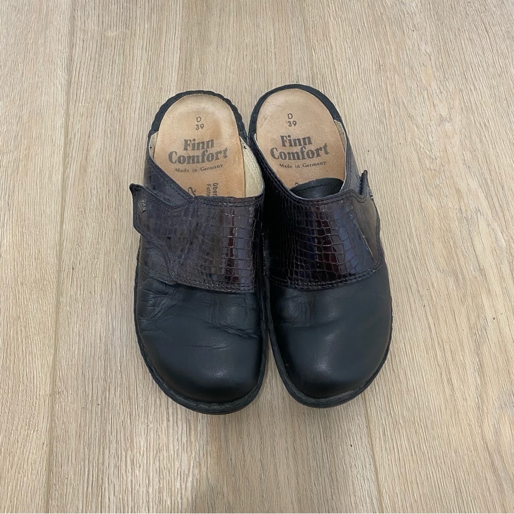FINN COMFORT AUSSEE SOFT Black Napa / Croc